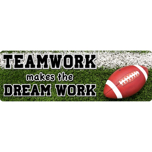 [91417 ASH] Football Teamwork Mat Runner 15.5" x 47"