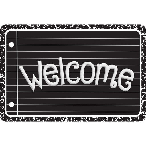 [91555 ASH] Lined Composition Welcome Mat 15.5" x 23.5"