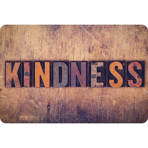 [91587 ASH] Kindness Letterpress Welcome Mat 15.5" x 23.5"