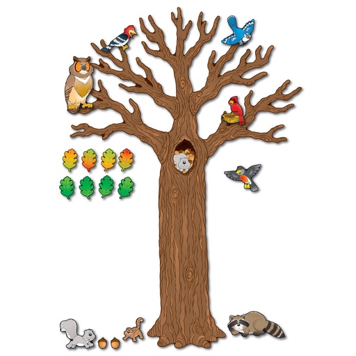 [110078 CD] Big Tree with Animals Bulletin Board Set