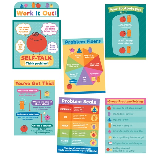 [110470 CD] Social Problem-Solving Bulletin Board Set 7 Pieces