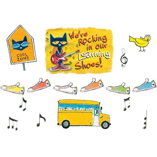 [2383 EP] Pete the Cat We're Rocking in Our Learning Shoes Bulletin Board Set