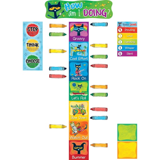 [63926 EP] Pete the Cat® How Am I Doing? Mini Bulletin Board Set