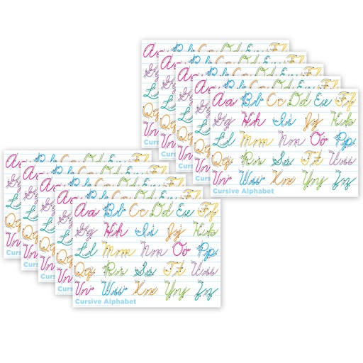 [97008 ASH] Traditional Cursive 13" x 9 1/2" Smart Poly® PosterMat Pals Pack of 10