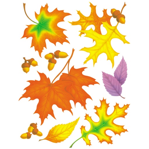 [836550 EU] Fall Leaves Window Clings