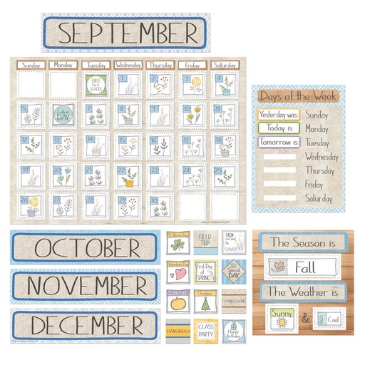 [847788 EU] A Close-Knit Class Calendar Set Bulletin Board Set