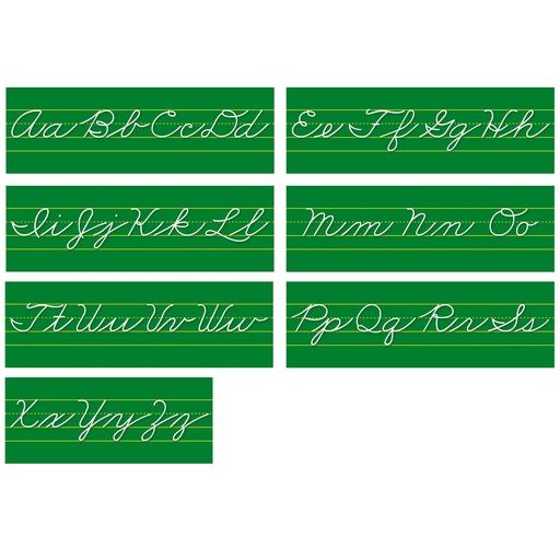 [9011 NS] Traditional Cursive Alphabet Lines Bulletin Board Set