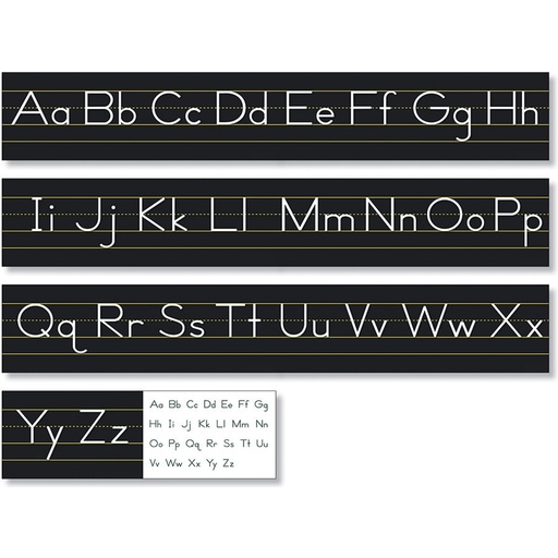 [9031 NS] Black Traditional Manuscript Alphabet Line