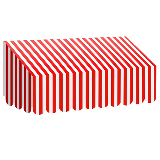 [77165 TCR] Red & White Stripes Awning