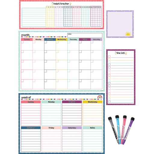 [77403 TCR] Oh Happy Day Dry-Erase Magnetic Calendar Set