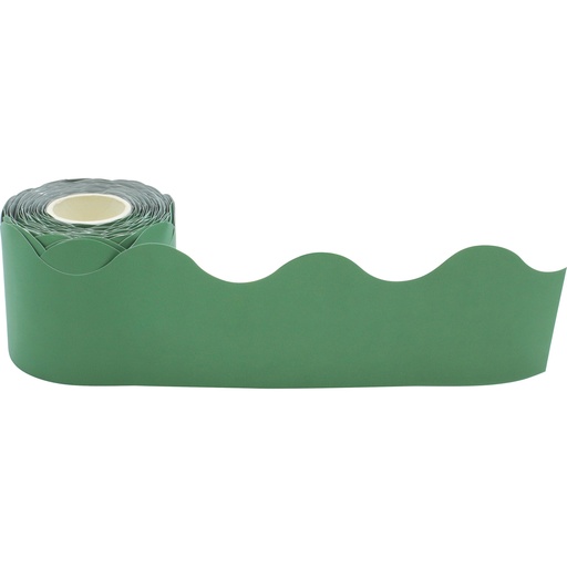 [8940 TCR] Eucalyptus Green Scalloped Rolled Border Trim