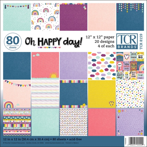 [5159 TCR] Oh Happy Day 12" x 12" Project Paper