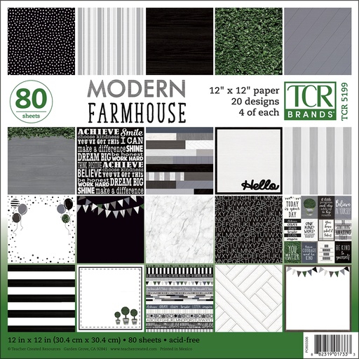 [5199 TCR] Modern Farmhouse 12" x 12" Project Paper