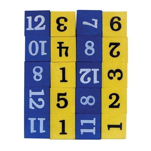 [20609 TCR] Numerals 1-12 Foam Numbered Dice