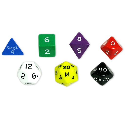 [10827 KOP] Jumbo Polyhedral Dice Set of 7