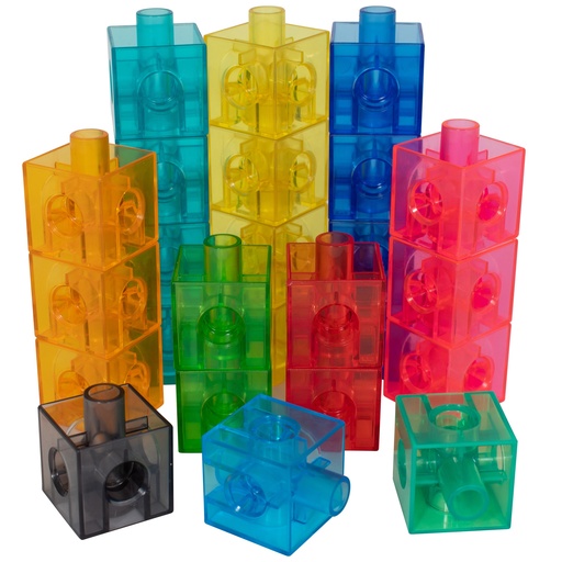 [12024 CTU] Translucent Linking Cubes Set of 100