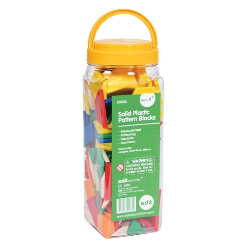 [22020 CTU] Plastic Pattern Blocks Set of 250