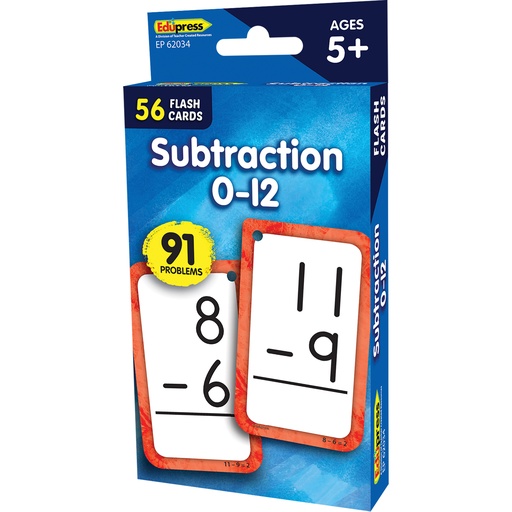 [62034 EP] Subtraction 0-12 Flash Cards