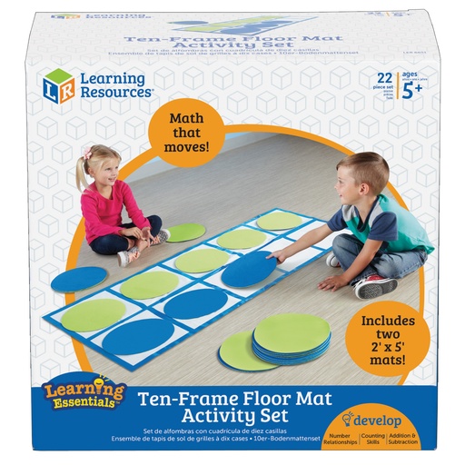 [6651 LER] Ten-Frame Floor Mat Set Activity Set