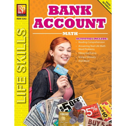 [5242 REM] Bank Account Math: Life Skills Math Series