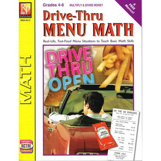 [601C REM] Drive-Thru Menu Math: Multiply & Divide Money