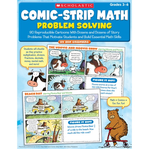 [195713 SC] Comic-Strip Math: Problem Solving Book