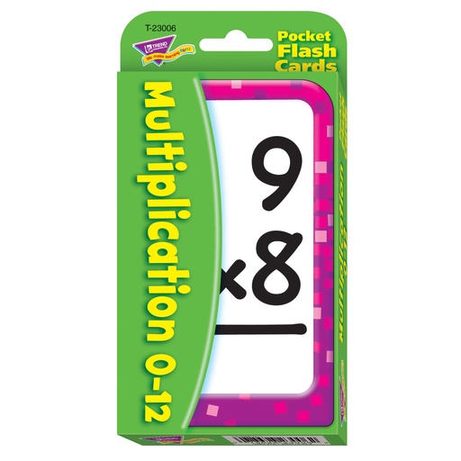 [23006 T] Multiplication 0-12 Pocket Flash Cards