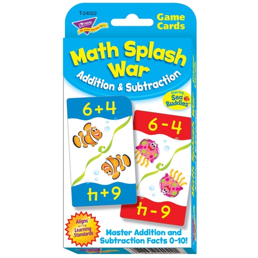 [24022 T] Math Splash War Addition & Subtraction Challenge Cards®