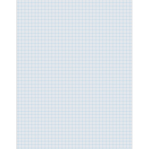 [2411 PAC] White 8 1/2" x 11" 1/4" Quadrille Ruled Graphing Paper 500 Sheets