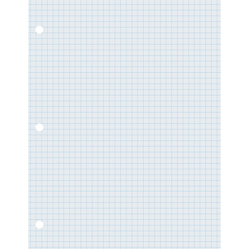 [2414 PAC] White 8 1/2" x 11" 2-sided 1/4" Quadrille Ruled Graphing Paper 500 Sheets