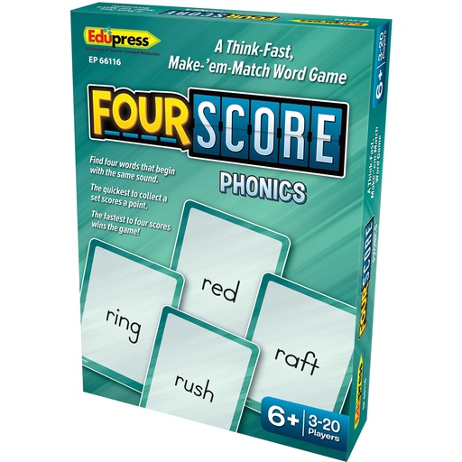 [66116 EP] Four Score Card Game: Phonics