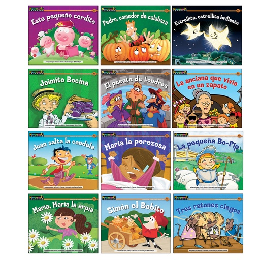 [2171 NL] Spanish Rising Readers Nursery Rhyme Tales Leveled Books Set 2