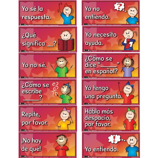 [SN15 PSZ] 18" x 8" Spanish Anchor Charts Set of 12