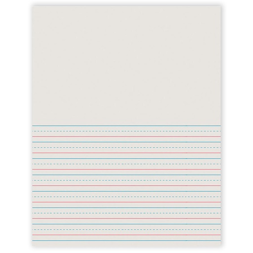 [2695 PAC] 8 1/2" x 11" Picture Story 1/2" x 1/4" x 1/4" Ruled Short Newsprint Handwriting Paper 500 Sheets