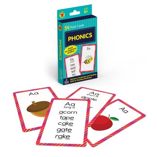 [647499 CD] Phonics Flash Cards 54 Cards