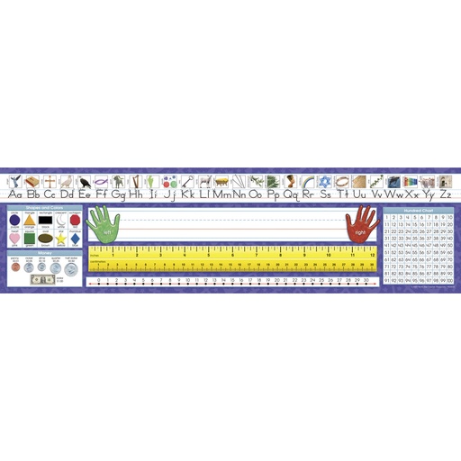 [9022 NS] Christian Primary Traditional Manuscript Desk Plates Pack of 36