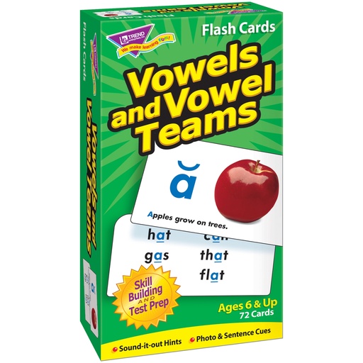 [53008 T] Vowels and Vowel Teams Skill Drill Flash Cards