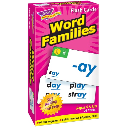 [53014 T] Word Families Skill Drill Flash Cards