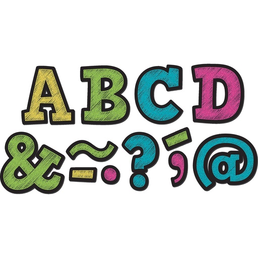 [77190 TCR] Chalkboard Brights Bold Block 2" Magnetic Letters