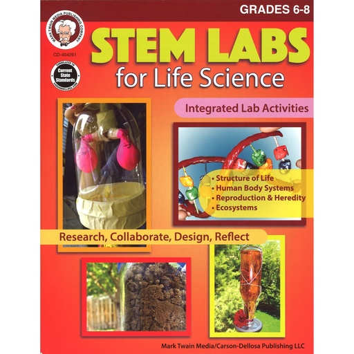 [404261 CD] STEM Labs for Life Science Resource Book Grade 6-8