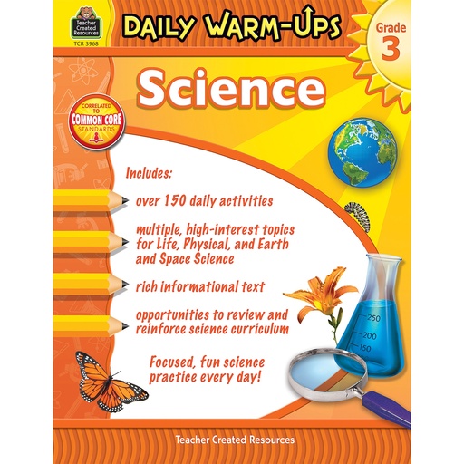 [3968 TCR] Daily Warm-Ups Science Book Grade 3