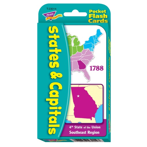 [23014 T] States & Capitals Pocket Flash Cards