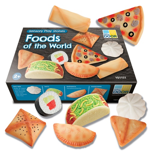 [1151 YD] Foods of the World Sensory Play Stones