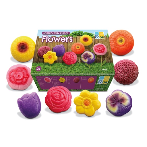 [1189 YD] Sensory Play Stones – Flowers