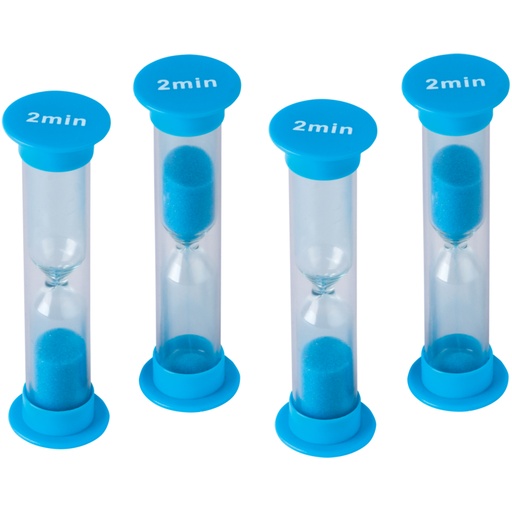 [20647 TCR] Blue Small 2 Minute Sand Timers Pack of 4