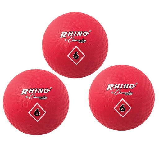 [PG6RD-3 CHS] Red 6" Playground Balls Pack of 3