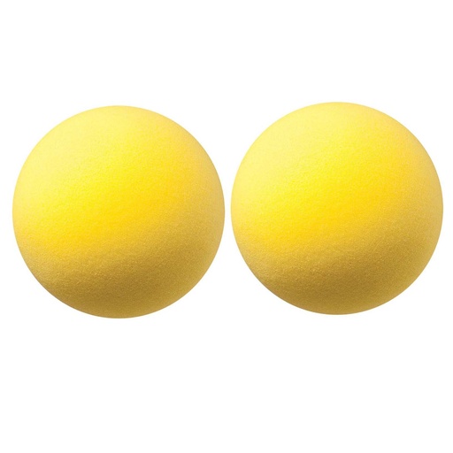 [RD85-2 CHS] Yellow 8 1/2" Uncoated Regular Density Foam Balls Pack of 2