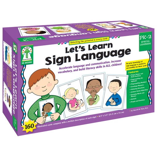 [KE845046  CD] Let's Learn Sign Language Learning Cards