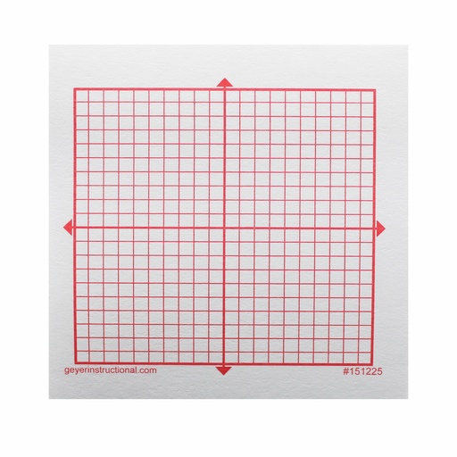 [151225 GYR] XY Axis 20 x 20 Square Grid Graphing 3M Post-it® Notes 4 Pads