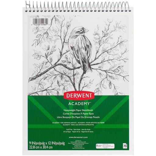 [54964 MEA] Derwent Academy™  9" x 12" Wirebound Sketchbook 